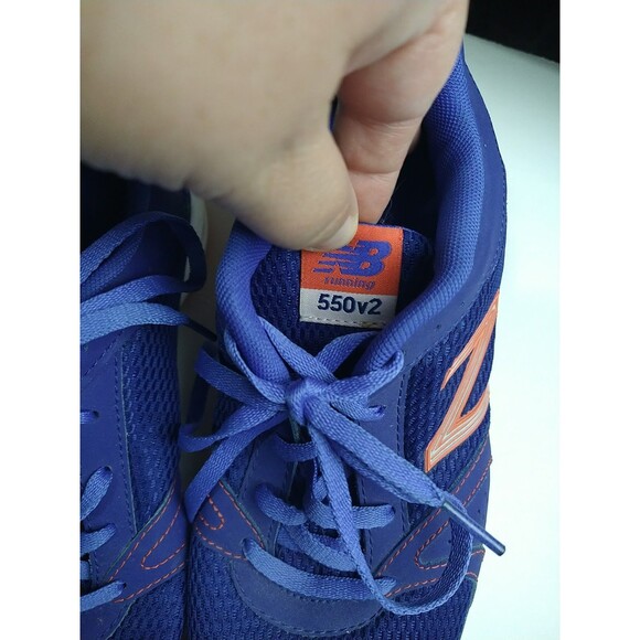 New Balance Woman 8/ 550V2 Running Sneakers Blue Lace Up Style WE550NO2 - Picture 2 of 10